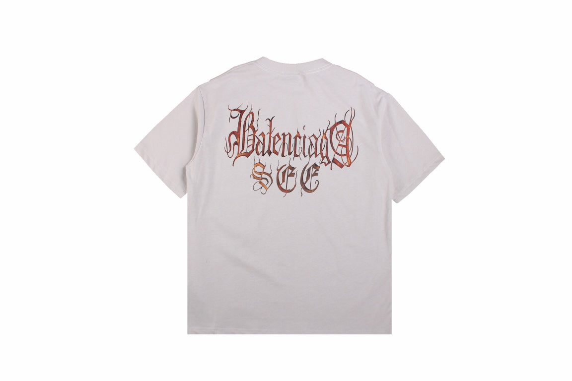 T-SHIRT BALENCIAGA LOGO GRIS