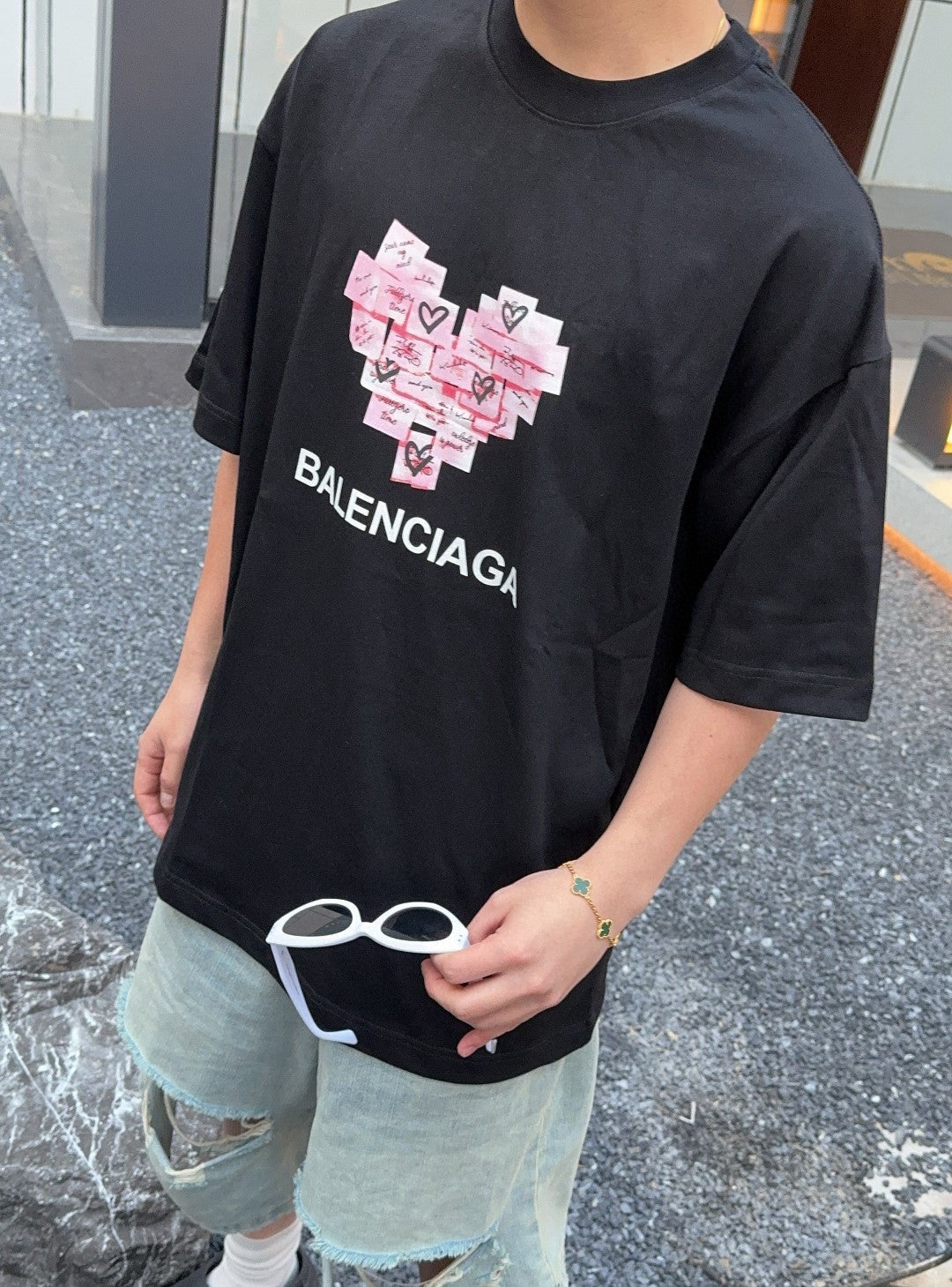 T-shirt Balenciaga Love Notes noir