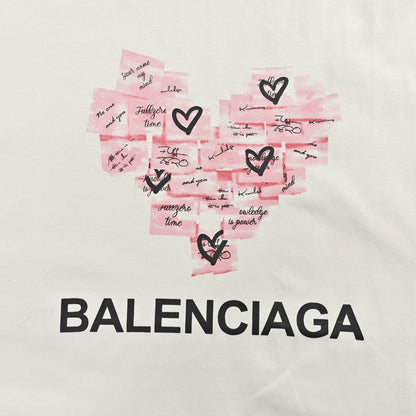 T-shirt Balenciaga Love Notes blanc