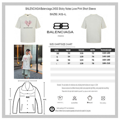 T-shirt Balenciaga Love Notes blanc