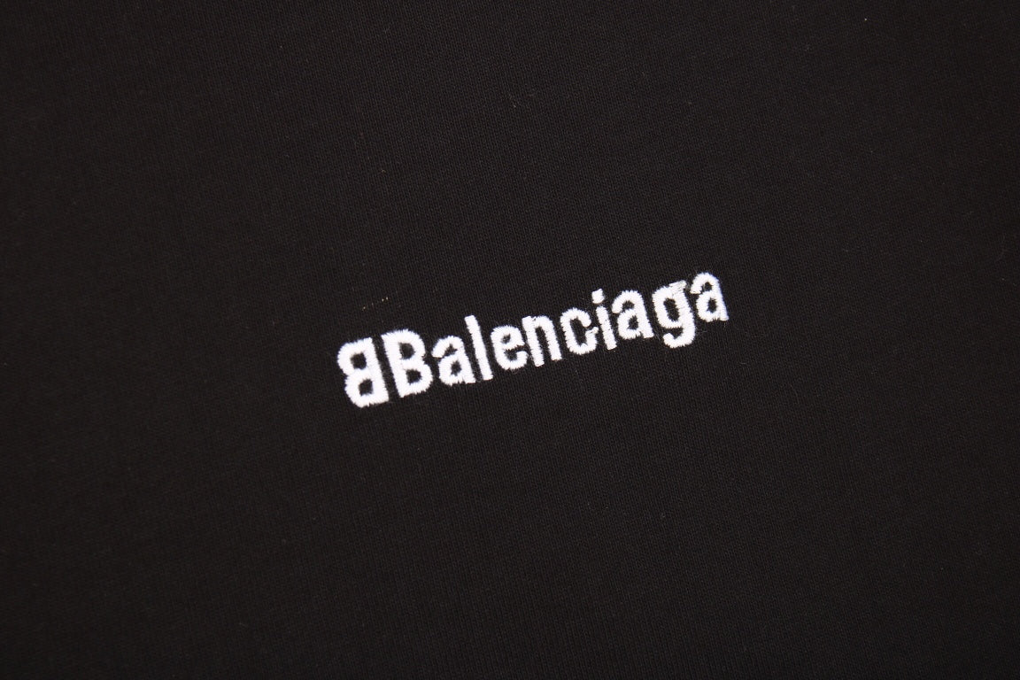 T-shirt Balenciaga minimaliste noir