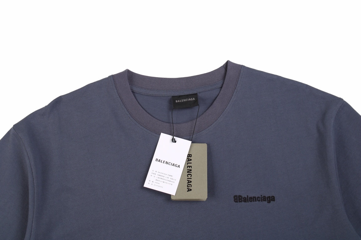 T-SHIRT MINIMALISTE BALENCIAGA BLEU