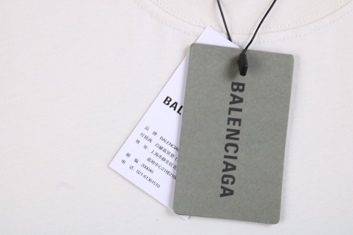 T-SHIRT MINIMALISTE BALENCIAGA BLANC