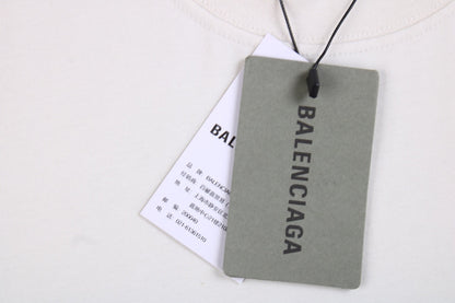 T-SHIRT MINIMALISTE BALENCIAGA BLANC