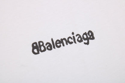 T-SHIRT MINIMALISTE BALENCIAGA BLANC