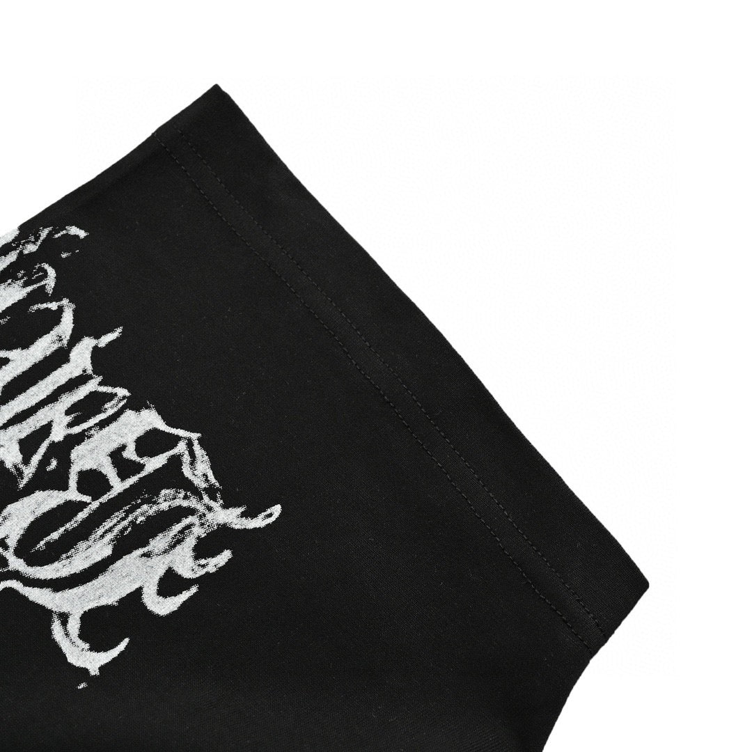 T-shirt noir Balenciaga à logos multiples