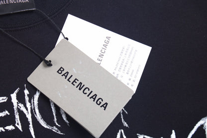 T-shirt Balenciaga multi-logos (noir)