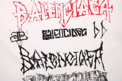 T-shirt Balenciaga Multi-Logo (Blanc)