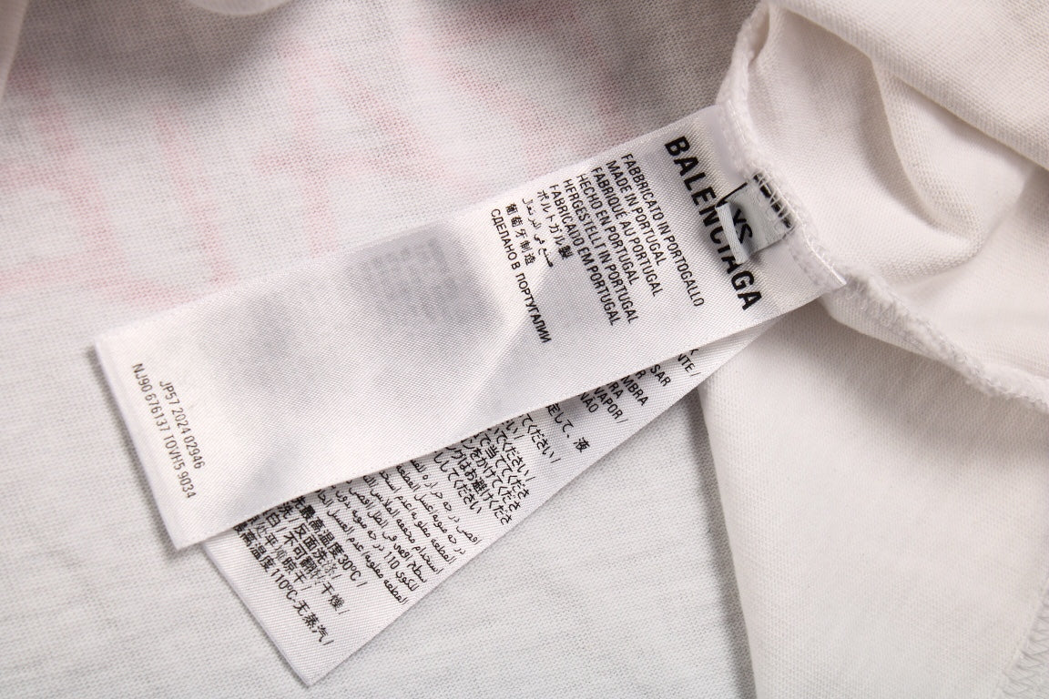 T-shirt Balenciaga Multi-Logo (Blanc)