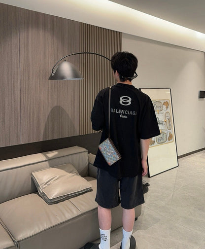 T-shirt oversize Balenciaga à logo « 8 » (noir)