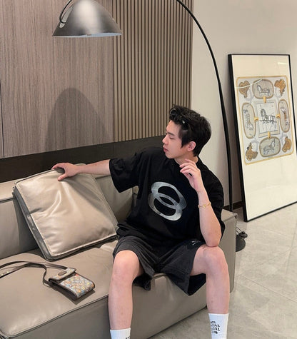 T-shirt oversize Balenciaga à logo « 8 » (noir)