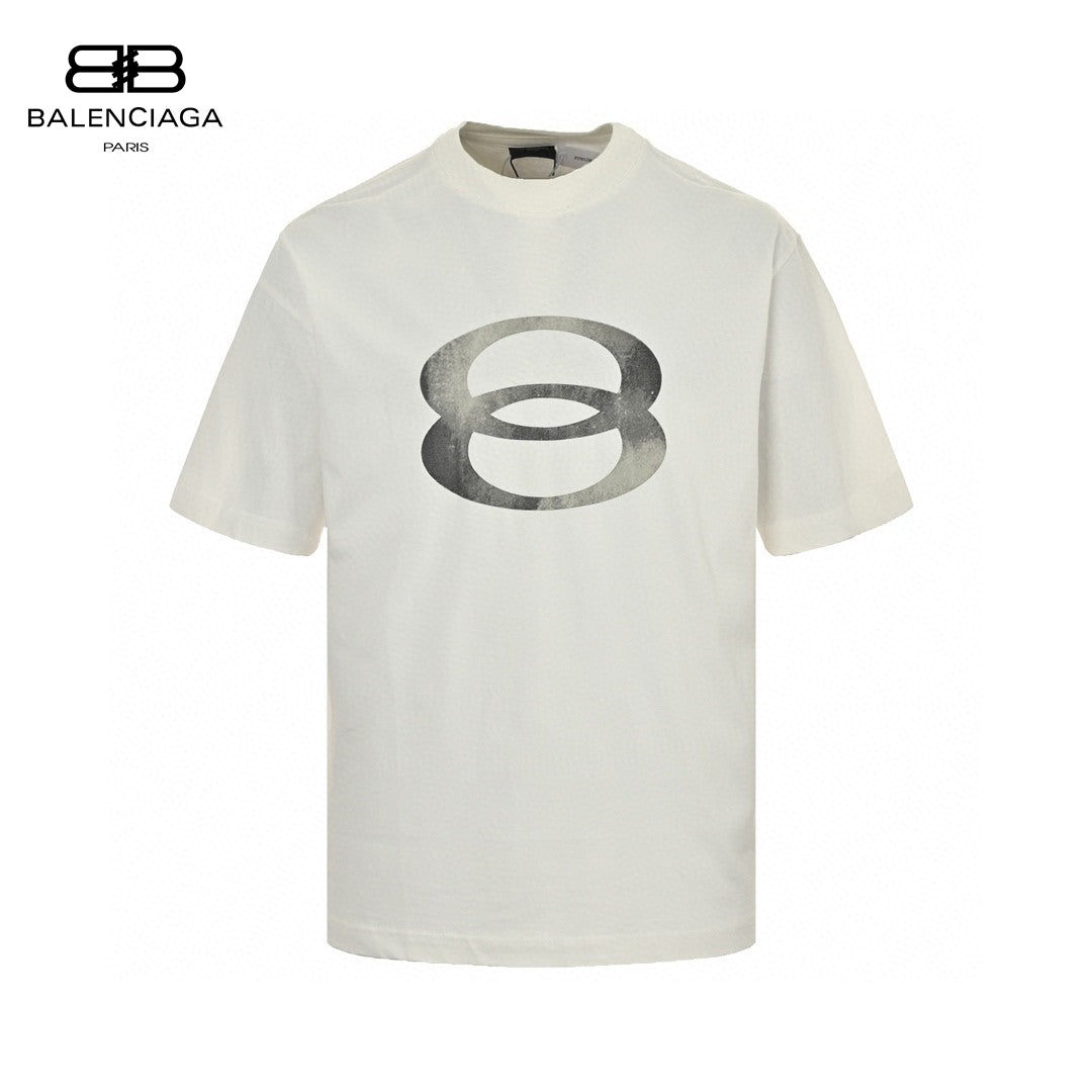 T-shirt oversize Balenciaga à logo « 8 » (blanc)