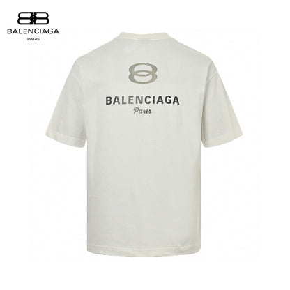 T-shirt oversize Balenciaga à logo « 8 » (blanc)