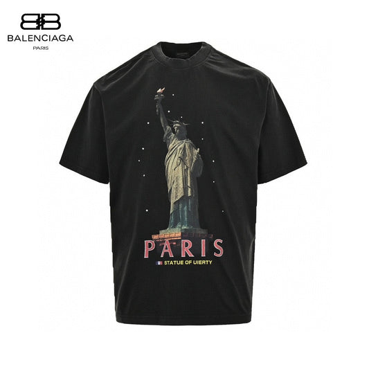 T-shirt Balenciaga Paris Statue de la Liberté (Noir)