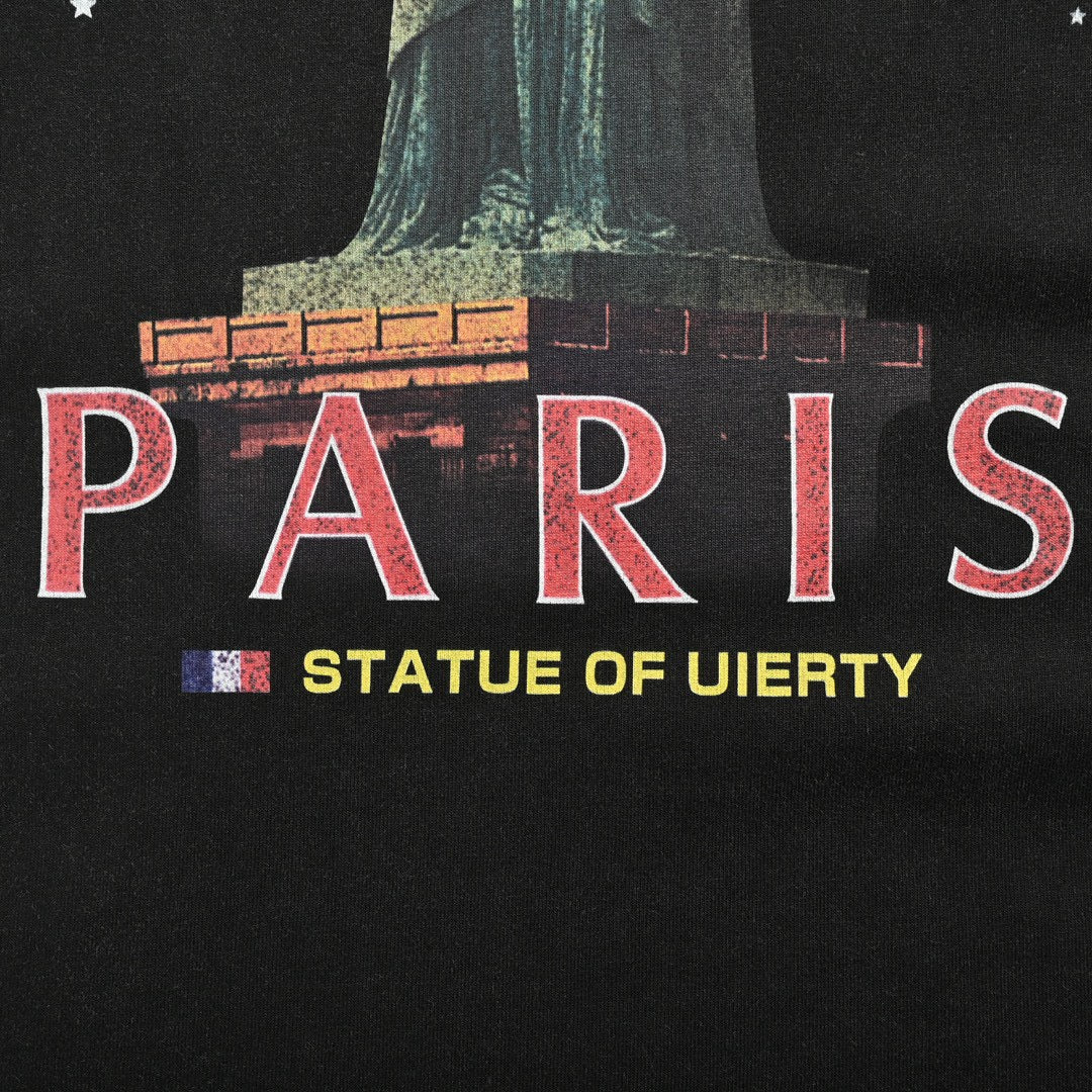 T-shirt Balenciaga Paris Statue de la Liberté (Noir)
