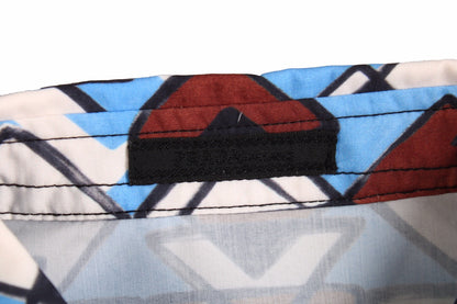 Chemise à manches courtes à motifs Balenciaga bleu et marron