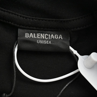 T-shirt Balenciaga à logo imprimé fumée (noir)