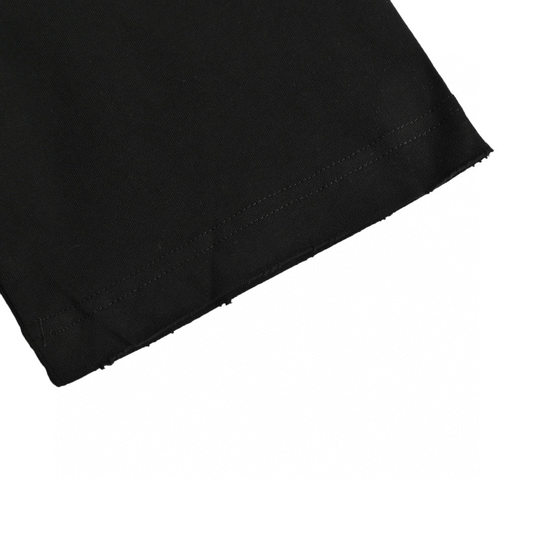 T-shirt Balenciaga à logo imprimé fumée (noir)