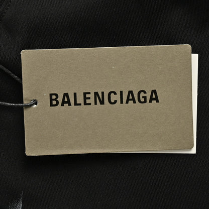 T-shirt Balenciaga à logo imprimé fumée (noir)