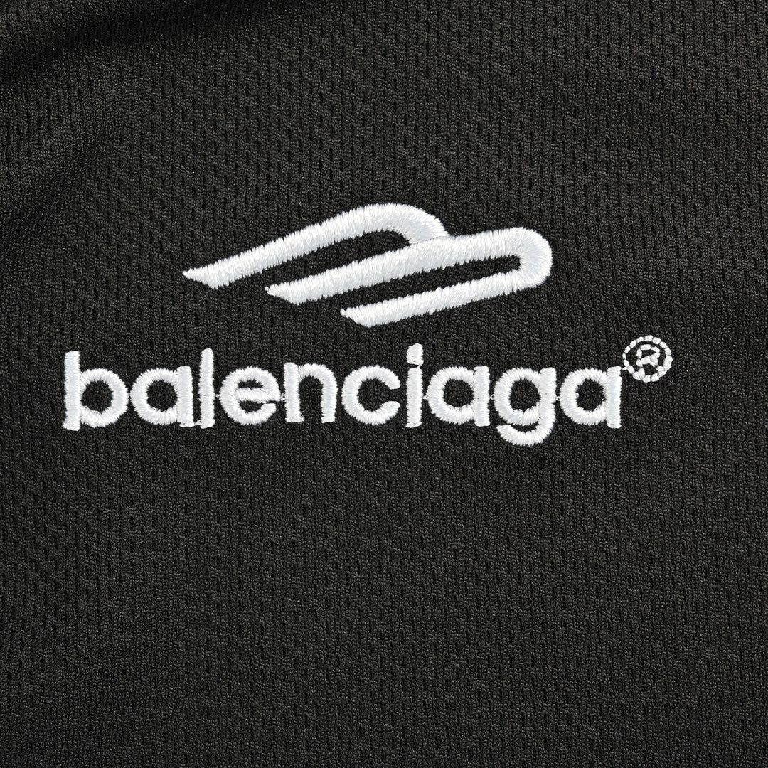 T-SHIRT NOIR AVEC LOGO DE FOOTBALL BALENCIAGA