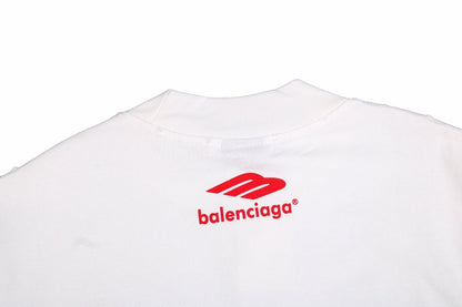 T-SHIRT BLANC AVEC LOGO DU SPONSOR BALENCIAGA