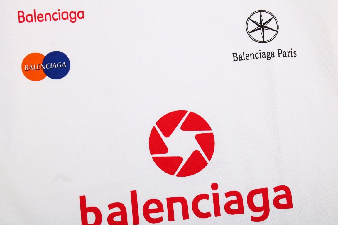 T-SHIRT BLANC AVEC LOGO DU SPONSOR BALENCIAGA