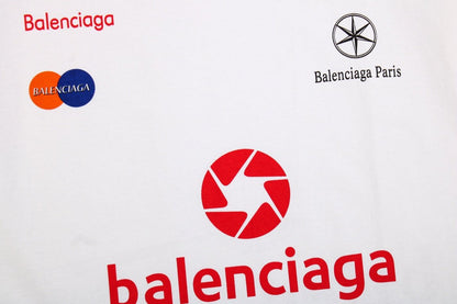 T-SHIRT BLANC AVEC LOGO DU SPONSOR BALENCIAGA