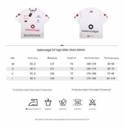 T-SHIRT BLANC AVEC LOGO DU SPONSOR BALENCIAGA