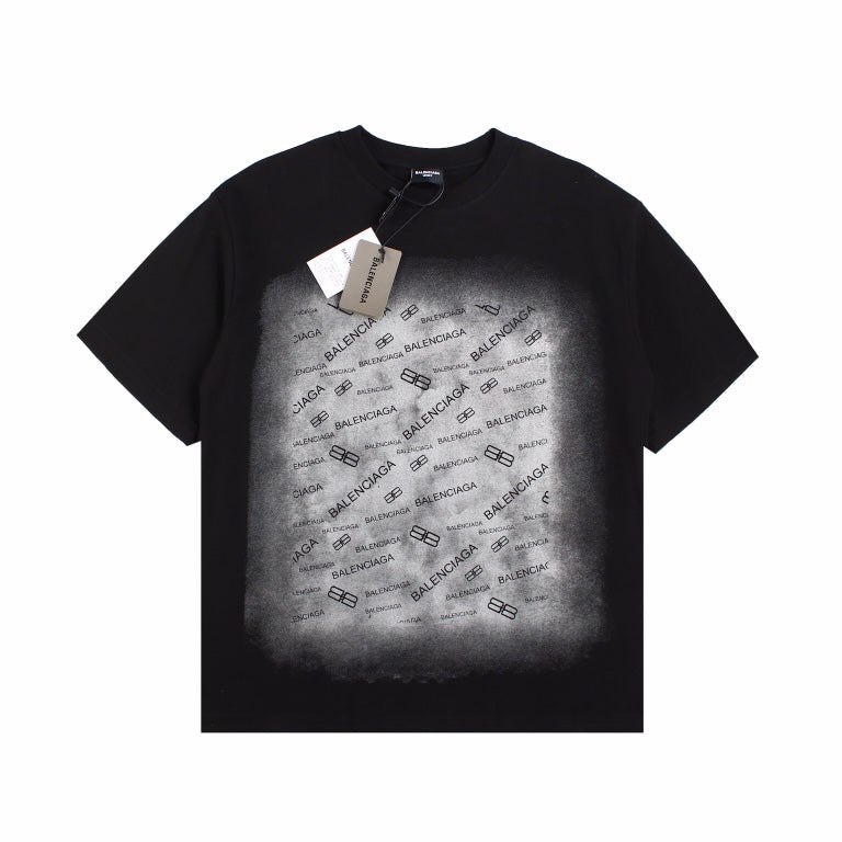 T-SHIRT BALENCIAGA SPRAY LOGO NOIR