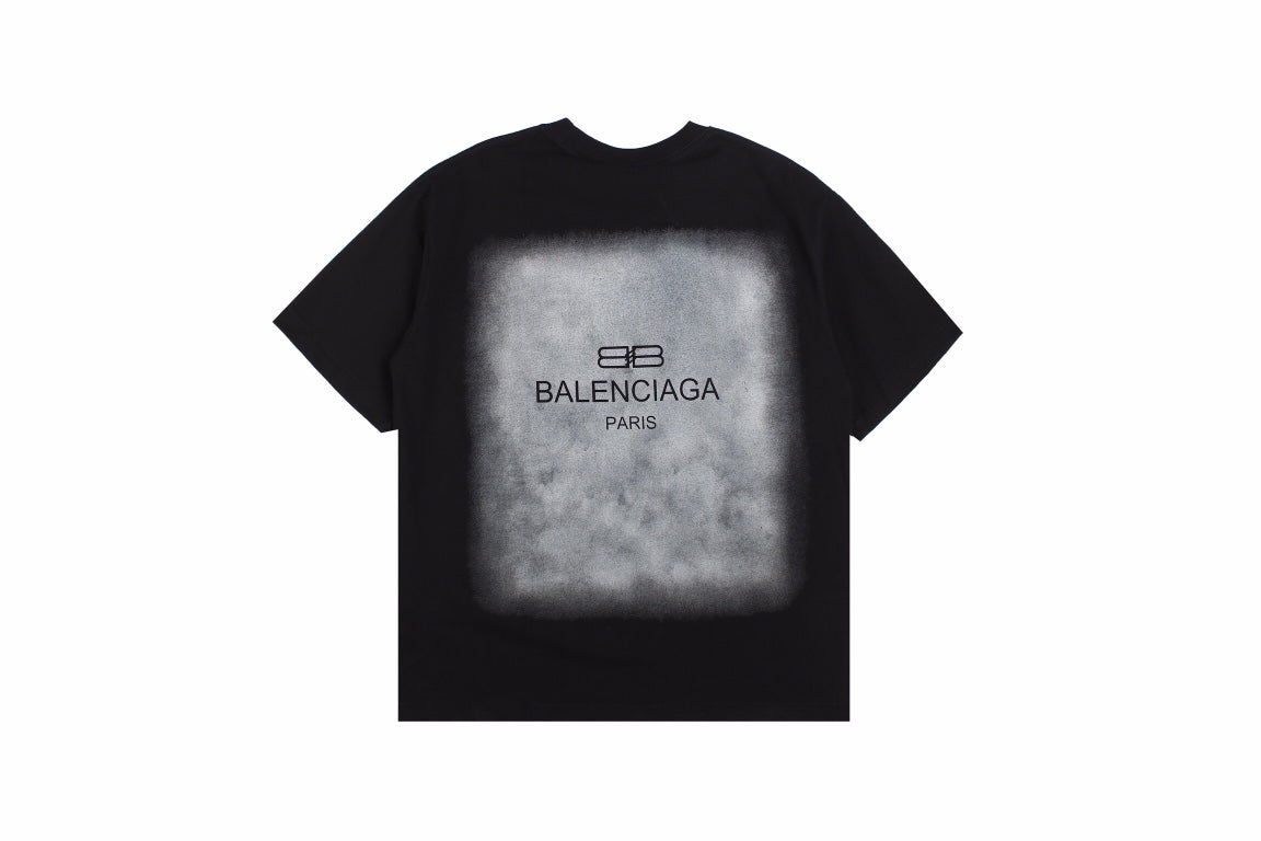 T-SHIRT BALENCIAGA SPRAY LOGO NOIR