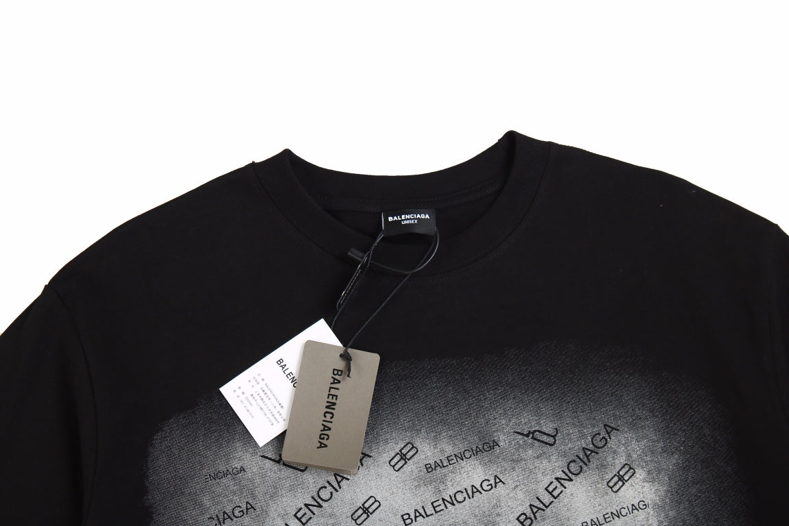 T-SHIRT BALENCIAGA SPRAY LOGO NOIR