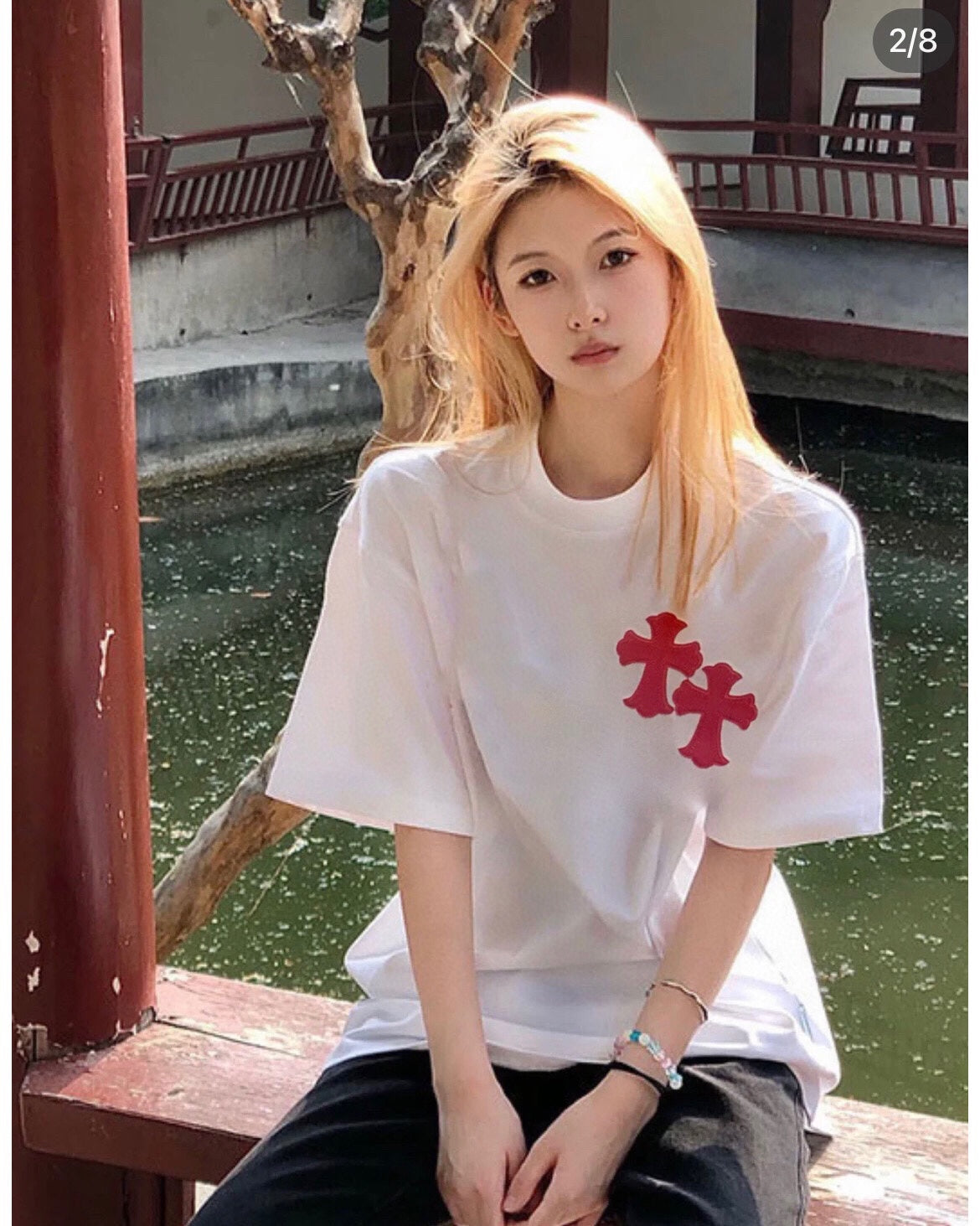 T-shirt Balenciaga Supreme (blanc)