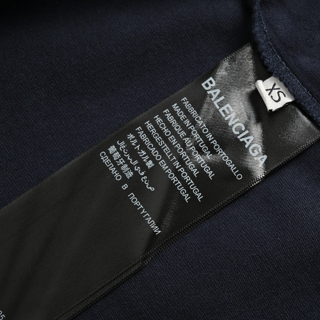 T-shirt Balenciaga - Logo bleu marine au dos