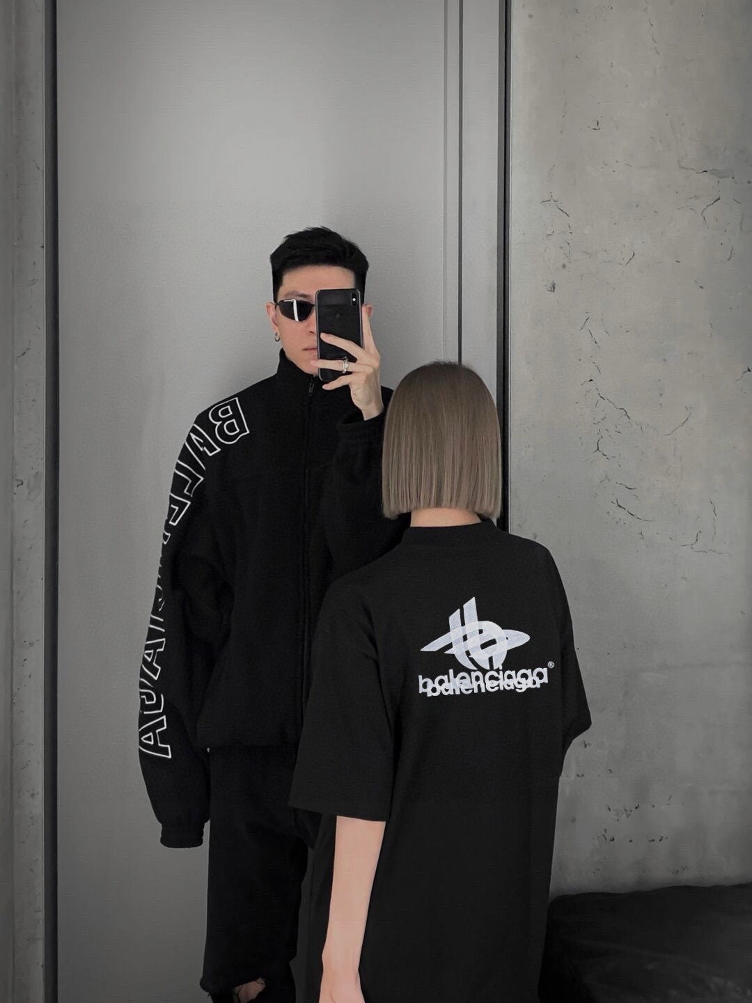 T-shirt Balenciaga - Logo superposé