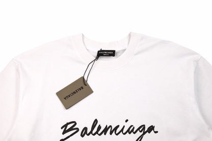 T-shirt Balenciaga avec logo en écriture cursive
