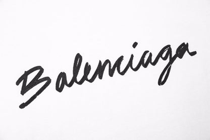 T-shirt Balenciaga avec logo en écriture cursive