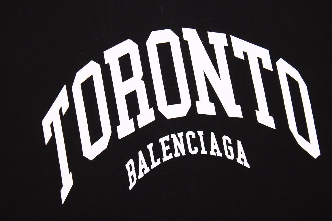 T-shirt noir Balenciaga Toronto avec logo
