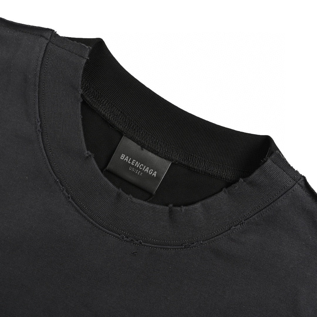 T-shirt Balenciaga Vintage Logo Noir