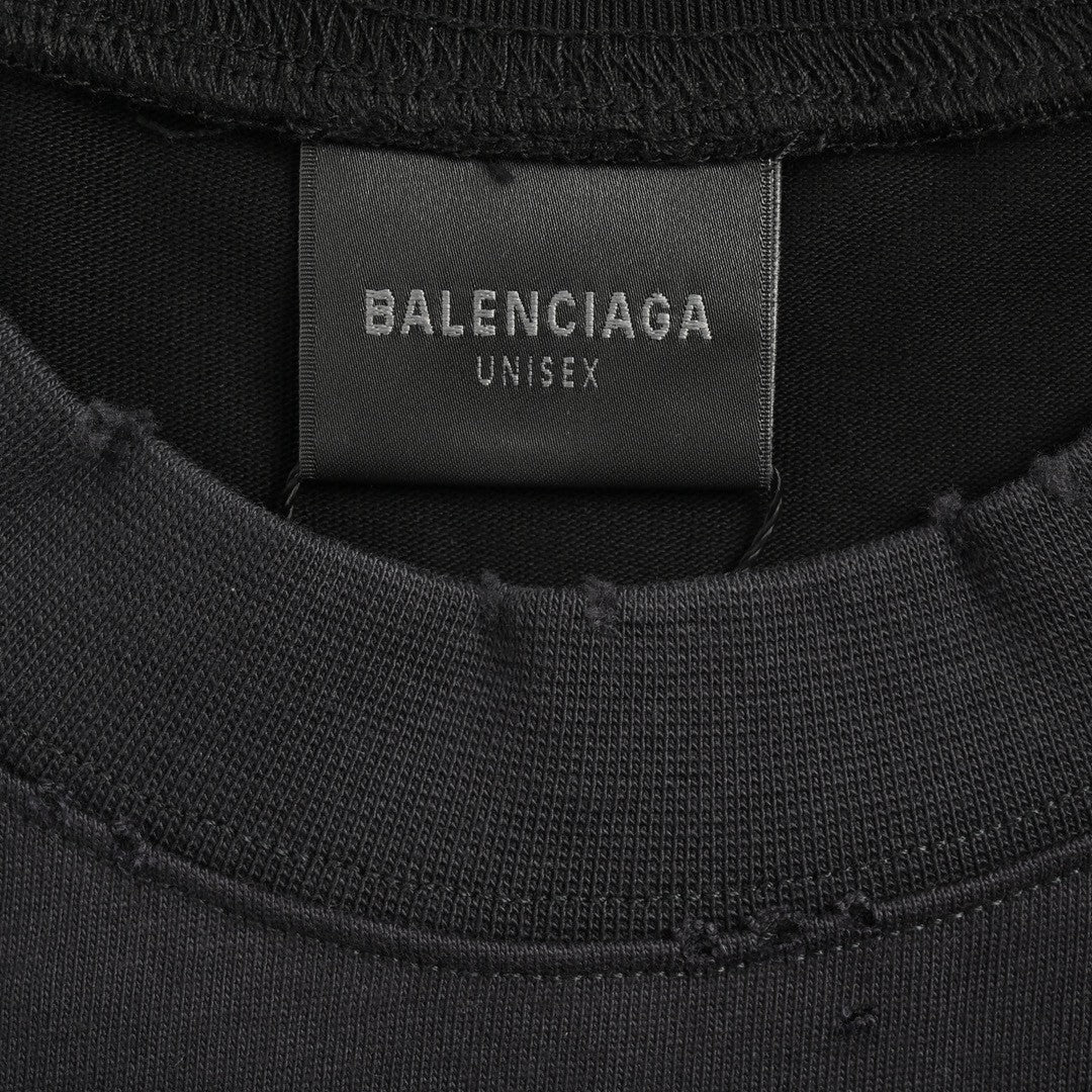 T-shirt Balenciaga Vintage Logo Noir