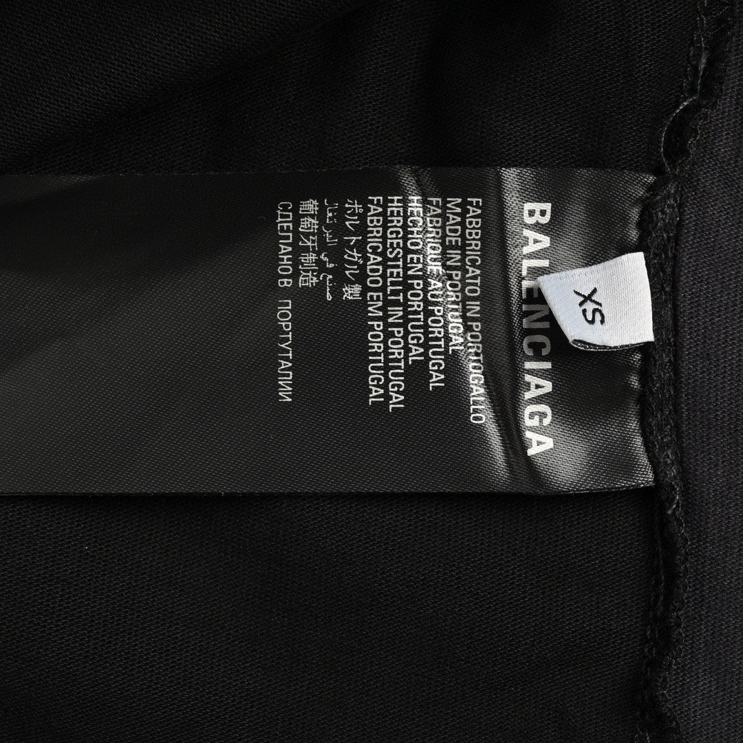 T-shirt Balenciaga Vintage Logo Noir