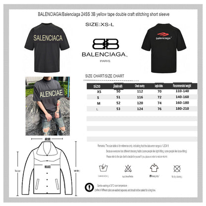 T-shirt Balenciaga Vintage Logo Noir