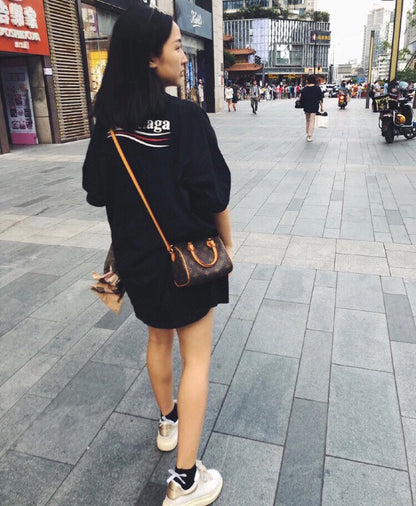 T-shirt Balenciaga Wave Logo (Noir)