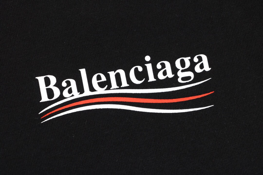 T-shirt Balenciaga Wave Logo (Noir)