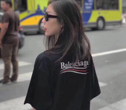 T-shirt Balenciaga Wave Logo (Noir)