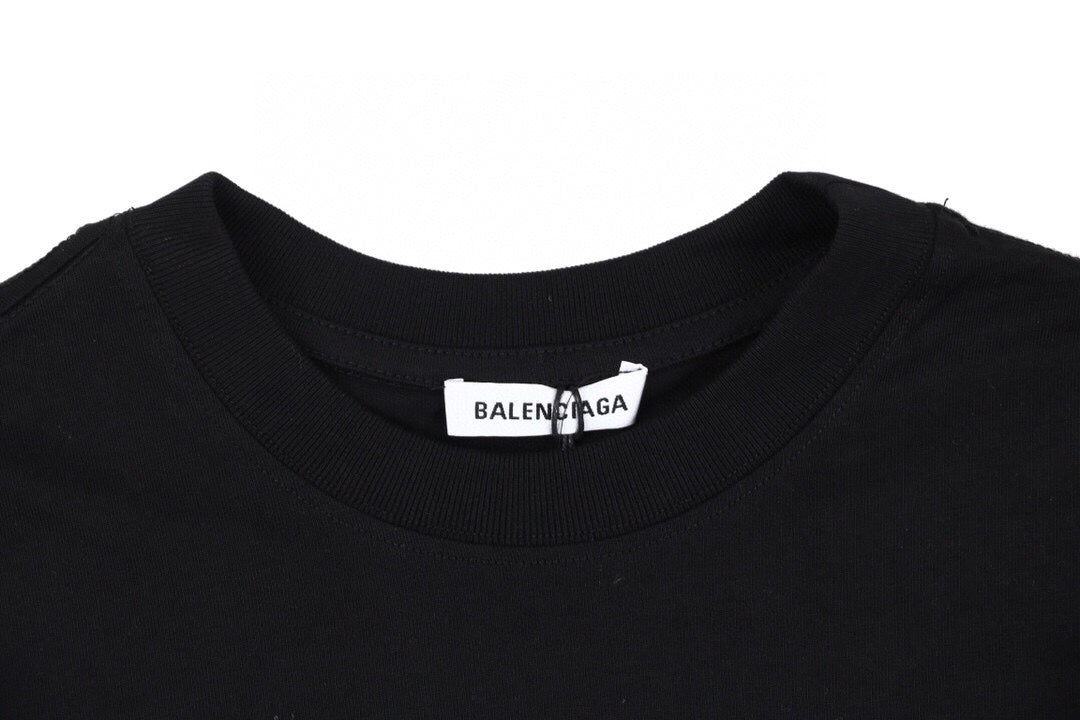T-shirt Balenciaga Wave Logo (Noir)