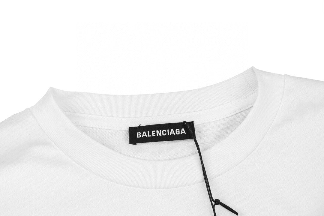 T-shirt Balenciaga Wave Logo (Blanc)