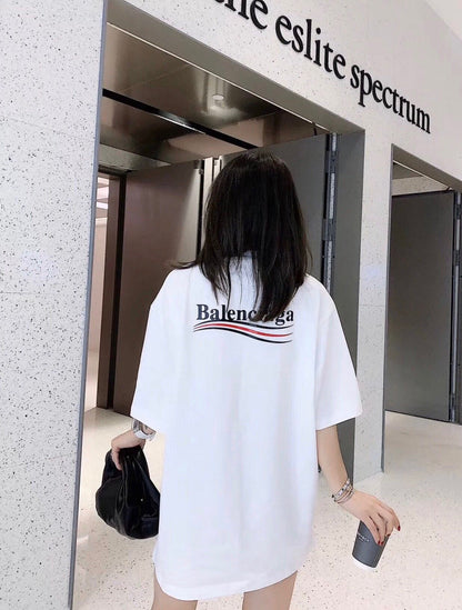 T-shirt Balenciaga Wave Logo (Blanc)