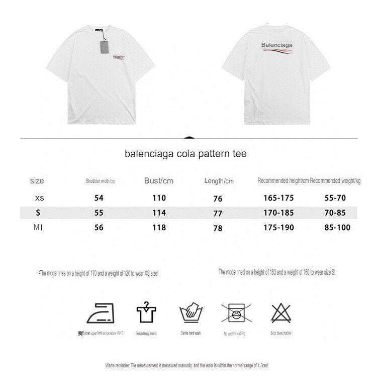T-shirt Balenciaga Wave Logo (Blanc)