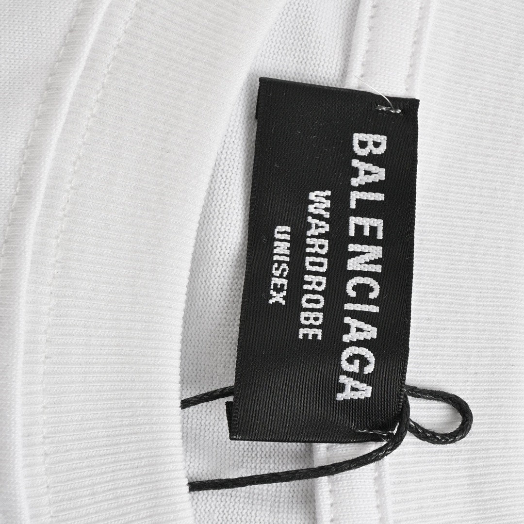 T-shirt blanc Balenciaga à motif montagne