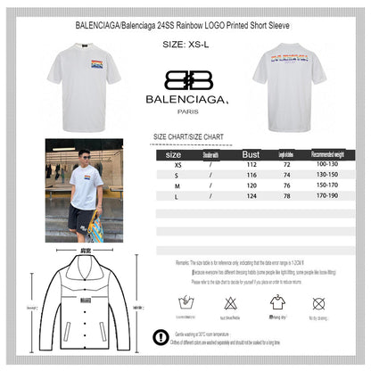 T-shirt blanc Balenciaga à motif montagne